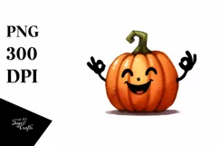 Simple Funny Halloween Pumpkin, Transparent PNG Product Image 1
