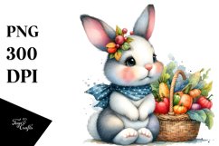 Colorful Baby Bunny, Quirky Style | Sublimation | Clipart Product Image 3