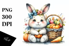Colorful Baby Bunny, Quirky Style | Sublimation | Clipart Product Image 1