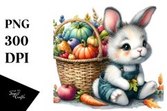 Colorful Baby Bunny, Quirky Style | Sublimation | Clipart Product Image 1