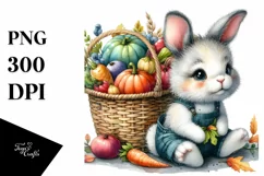 Colorful Baby Bunny, Quirky Style | Sublimation | Clipart Product Image 1