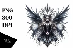 Vibrant Watercolor Gothic Fairy PNG Product Image 3