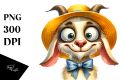 Sublimation Funny Dog Goat Sun Hat Big Eyes Product Image 1