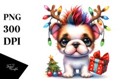 Enthusiastic Baby Bulldog PNG Product Image 3