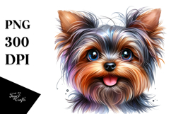 Cute Baby Yorkshire Terrier PNG Product Image 1
