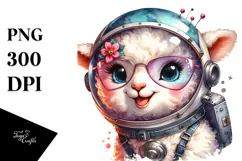 Energetic Baby Lamb with Punk Look, Transparent PNG Product Image 1
