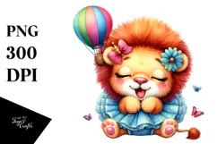 Vibrant Baby Lion in Tutu PNG Product Image 1