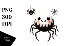 Simple Funny Spider Clipart, Halloween Theme, PNG Product Image 1