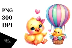 Cute Pink-ish Baby Duck PNG Product Image 1