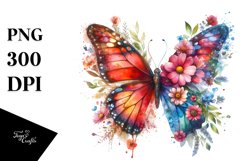 Artistic Butterfly Watercolor Clipart Product Image 1
