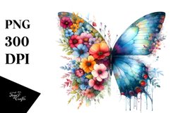 Artistic Butterfly Watercolor Clipart Product Image 1