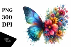 Artistic Butterfly Watercolor Clipart Product Image 3