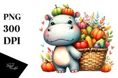 Colorful Autumn Vegetables Basket | Sublimation | Clipart Product Image 1