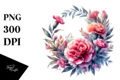 Vibrant Floral Frame with Carnation | Clipart Product Image 3