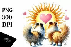 Cute Sun Shetland Sheepdog PNG Product Image 1