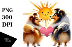 Cute Sun with Heart PNG Product Image 1