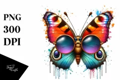 Colorful Butterfly Sunglasses Clipart Product Image 1