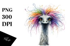 Vibrant Watercolor Moa PNG Product Image 1