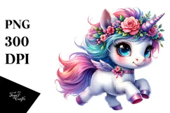 Vibrant Baby Unicorn PNG Product Image 1