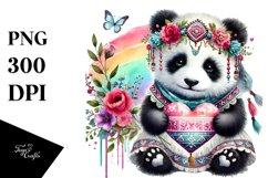 Baby Panda Heart, PNG Product Image 1
