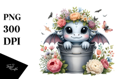 Cute Baby Dragon Coming Out, Transparent PNG Product Image 1
