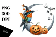 Hummingbird in Halloween Costume, PNG Product Image 1