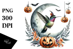 Hummingbird in Halloween Costume, PNG Product Image 1