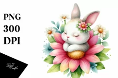 Cute Baby Bunny Watercolor | Clipart Product Image 3