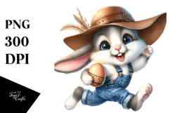Goofy Bunny in Leather Hat, Transparent PNG Product Image 1