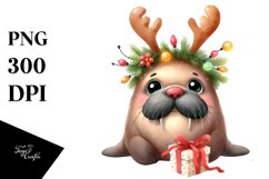 Extremely Expressive Baby Walrus PNG Product Image 3