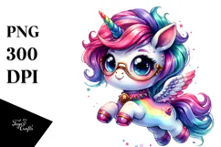Cute Unicorn Jumping, Transparent PNG Product Image 1