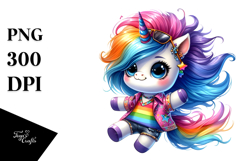 Cute Unicorn Jumping, Transparent PNG Product Image 1