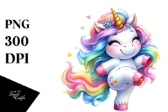 Funny Dancing Unicorn PNG Product Image 1