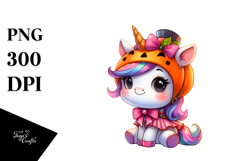 Cute Baby Unicorn Halloween PNG Product Image 1
