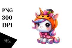 Cute Baby Unicorn Halloween PNG Product Image 1