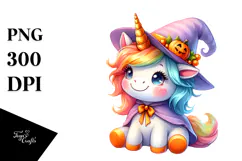 Style Halloween Unicorn PNG Product Image 1