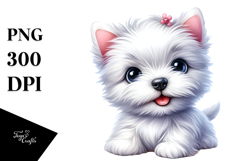 Happy Baby Cartoon West Highland White Terrier, Transparent Product Image 1