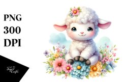 Cute Baby Lamb Clipart Product Image 1