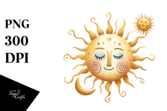 Simple Whimsical Sun, Transparent PNG Product Image 1