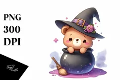 Cute High-Details Baby Bear from Witch Potion PNG Product Image 3