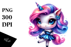 Vibrant Unicorn Dancing with Cool Haircut, PNG Product Image 1