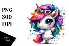 Cute Baby Unicorn PNG Product Image 1