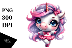 Vibrant Unicorn Dancing with Cool Haircut, PNG Product Image 1