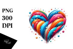 Simple Paintbrush Style Heart PNG Product Image 1