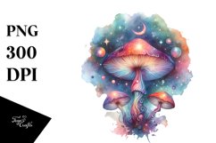 colorful Magical Celestial Astral Mushroom Product Image 1