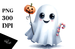 Funny Halloween Ghost PNG Product Image 1