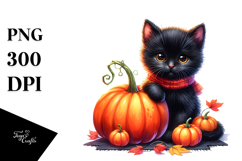 Style Halloween Cat PNG Product Image 1