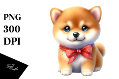 Watercolor Baby Shiba Inu PNG Product Image 1