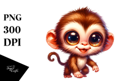 Cute Baby Monkey with Goofy Smile Product Image 1