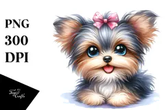 Cute Happy Yorkipoo PNG Product Image 1